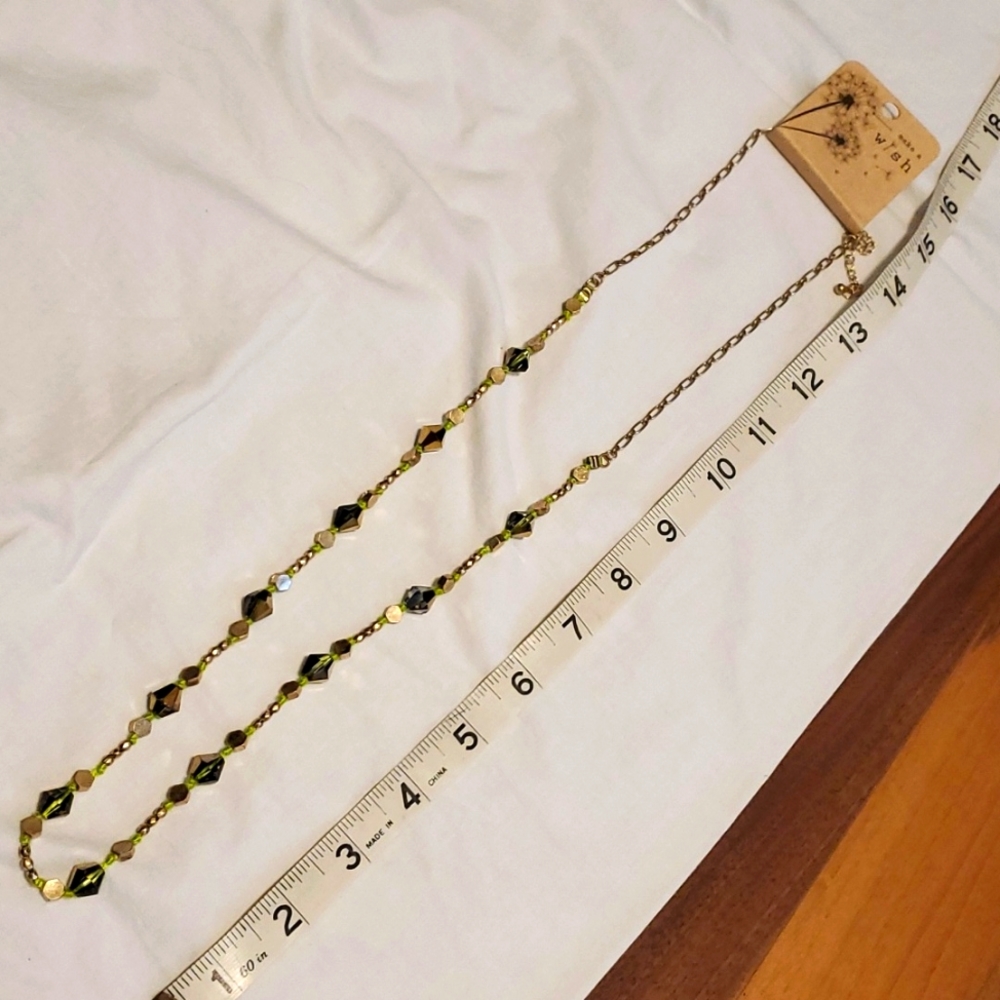 Make a wish green necklace